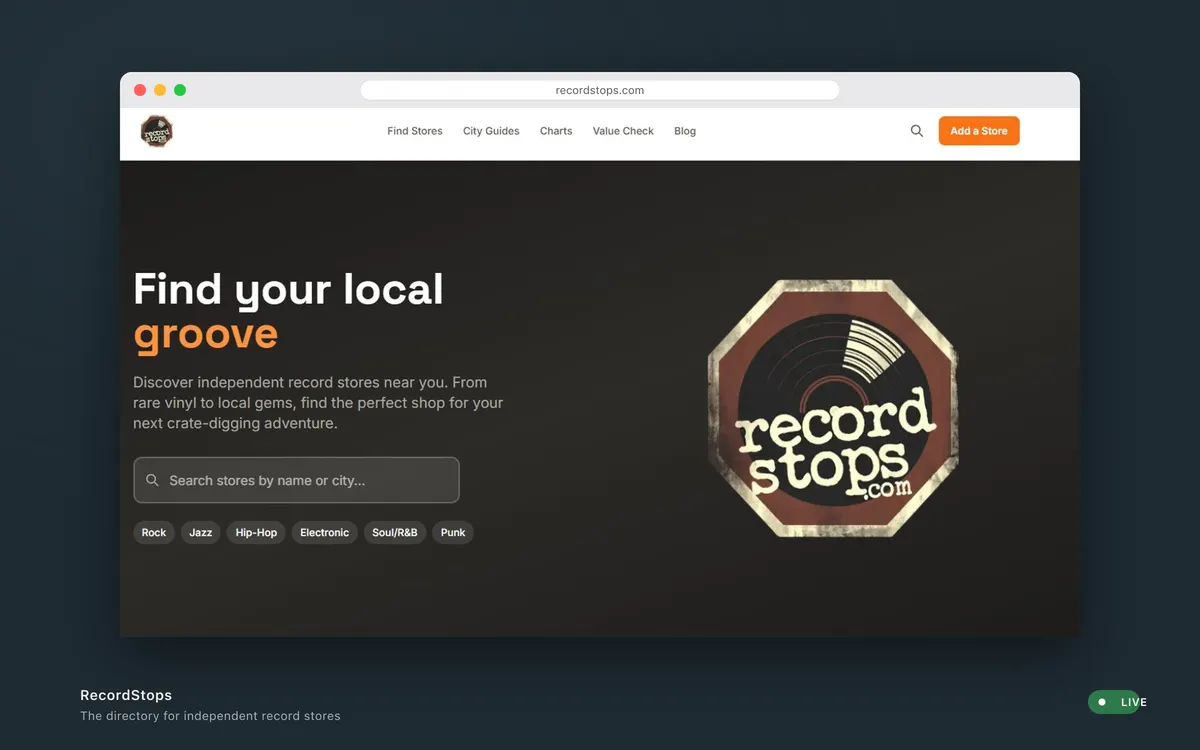 RecordStops screenshot